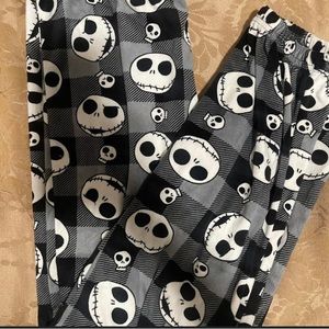 NIGHTMARE BEFORE CHRISTMAS BLACK LOUNGE PANTS SIZE MEDIUM EXCELLENT CONDITION